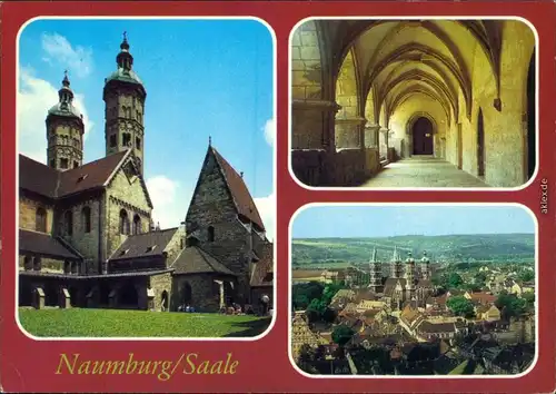 Naumburg (Saale) Dom - Innenhof, Kreuzgang Ansichtskarte 1984