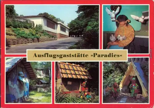 Bernburg (Saale) Ausflugsgaststätte "Paradies"  Ansichtskarte   1984