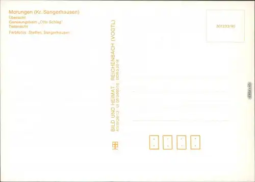 Morungen Übersicht, Genesungsheim "Otto Schlag", Teilansicht 1990