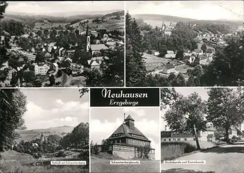 Neuhausen (Erzgebirge)   Schwartenbergbaude, Dachsbaude und Kammbaude 1980