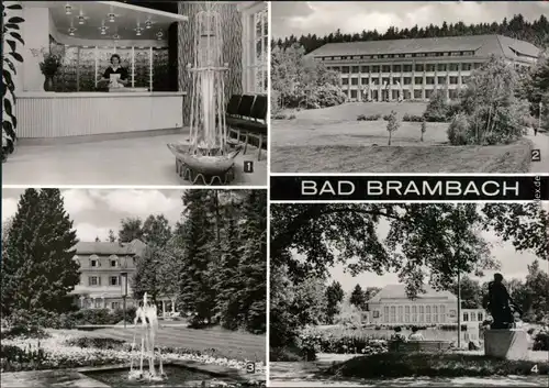 Bad Brambach 1 Schillerquelle 2 Julius-Fucik-Haus 3 Kuranlagen 4 Festhalle 1976