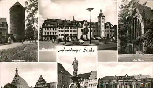 Freiberg (Sachsen) Donatsturm, Obermarkt, Dom, Museum, Denkmal  1969