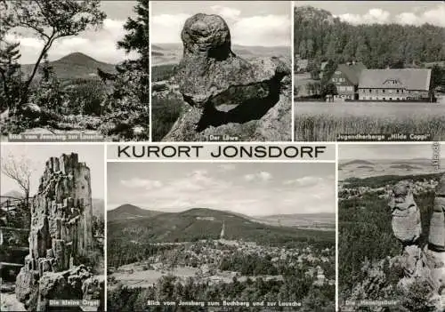 Jonsdorf Lausche, Der Löwe, Jugendherberge,  Die "Hennigsäule" 1975