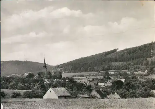 Elstra Halštrow Panorama-Ansicht  Ansichtskarte b Kamenz 1977