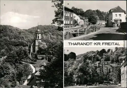 Ansichtskarte Tharandt Teilansicht, Roßmäßlerstraße, Schloß 1980