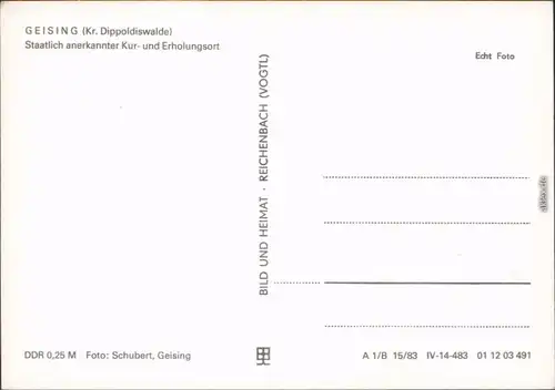 Löwenhain Altenberg (Erzgebirge) Verschiedene Ansichten von der Kuranlage 1983