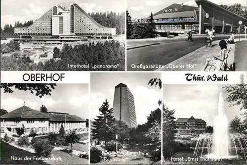 Oberhof (Thüringen) Interhotel Panorama, Großgaststätte Rennsteig, Hotel 1981