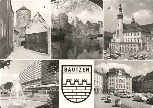 Bautzen Budyšin Nikolaiturm,  Wohnhochhaus, Hauptmarkt 1983