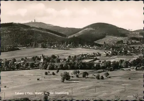 Tabarz/Thüringer Wald Panorama-Ansicht mit Großer Inselberg / Inselsberg 1963