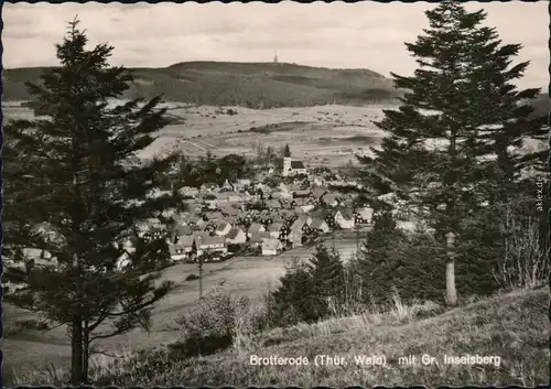 Ansichtskarte Brotterode Panorama-Ansicht, Großer Inselberg / Inselsberg 1962