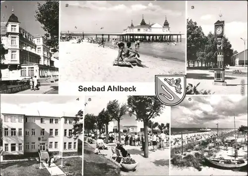 Ahlbeck (Usedom) 1 FDGB-Erholungsheim 2 Seebrücke  FDGB-Erholungsheim  1982
