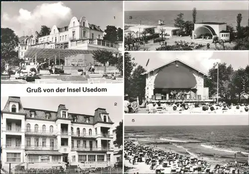 Usedom Insel Usedom: 1 Bansin 2 Heringsdorf 3 Zinnowitz 4 Ahlbeck 5 Koserow 1982