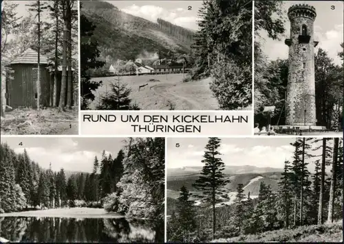 Ilmenau Rund um den Kickelhahn: Goethehäuschen Schortemühle Aussichtsturm  1976