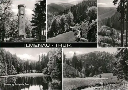 Ilmenau Turm auf dem Kickelhahn, Schortetal am Knöpfelstaler Teich,   1979