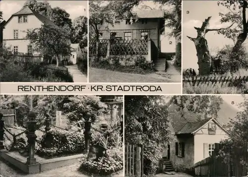 Renthendorf 1 Brehmschule 2 Brehm-Gedächtnisstätte Ahornbäume Brehms Grab  1973