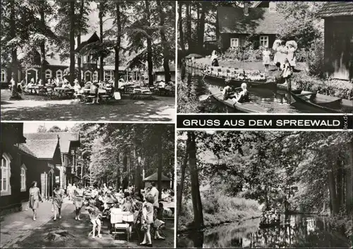 Lübbenau (Spreewald) Lubnjow Landschaftsgebiet: Spreewald, Gaststätte,   1979