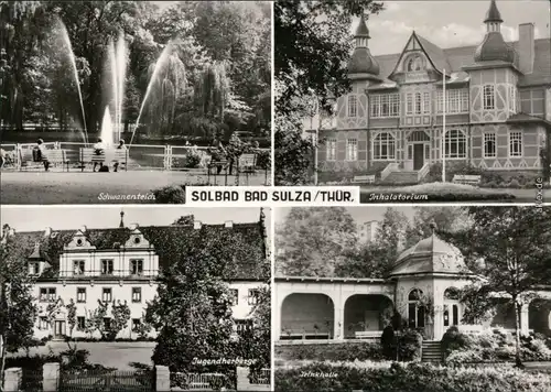 Bad Sulza Solbad: Schwanenteich, Inhalatorium, Jugendherberge, Trinkhalle 1977