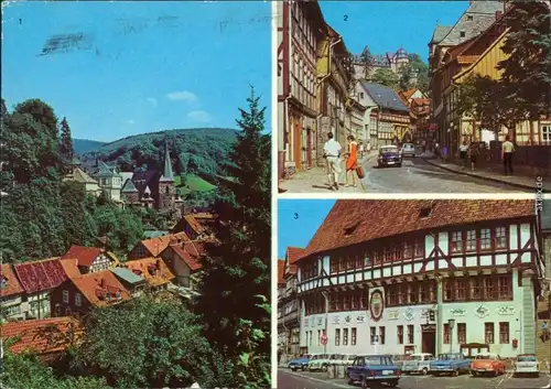 Stolberg (Harz) Teilansicht, Schloss und Fereinheim "Comenius", Rathaus 1979