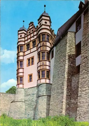 Bernburg (Saale) Schloß - Westfassade der "Leuchte" mit Ecktürmen  1538/39 1978