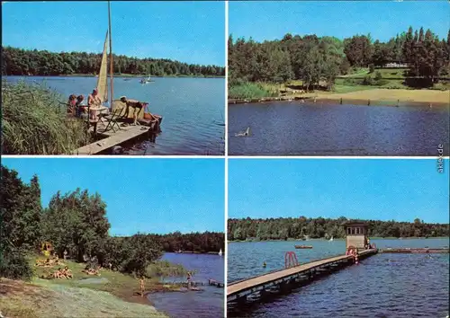 Möhlau Gräfenhainichen Möhlauer See - Bootssteg und Strand 1978