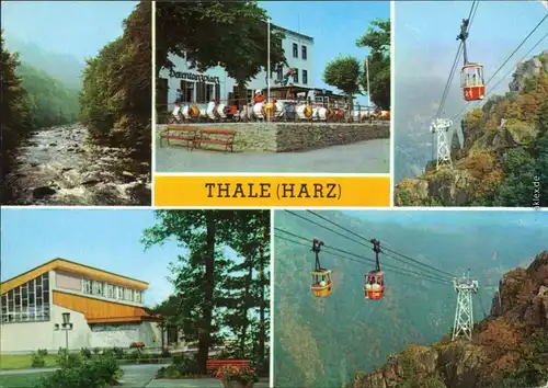 Thale (Harz) Das Bodetal, Hexentanzplatz, Bergstation, Personenschwebebahn 1978