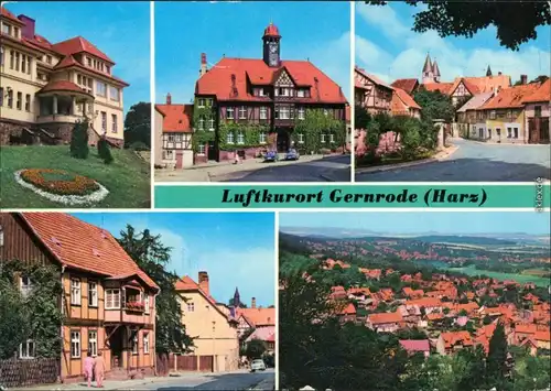 Gernrode Quedlinburg FDGB-Erholungsheim, Rathaus, Spittelplatz 1978