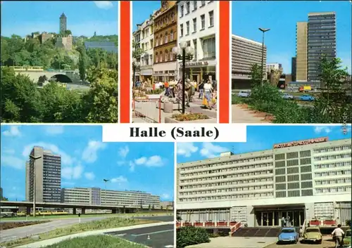 Halle (Saale)  Klement-Gottwald-Straße, Thälmannplatz, Interhotel  1979