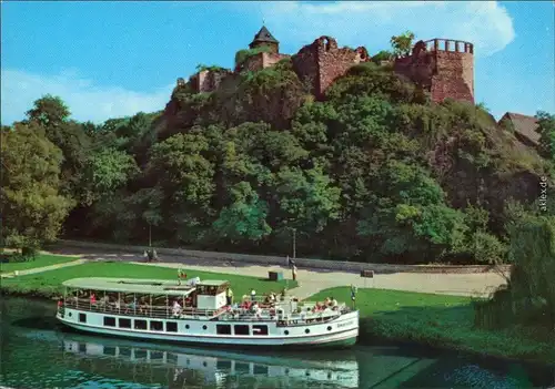 Giebichenstein-Halle (Saale) Burg Giebichenstein, Fährschiff 1978