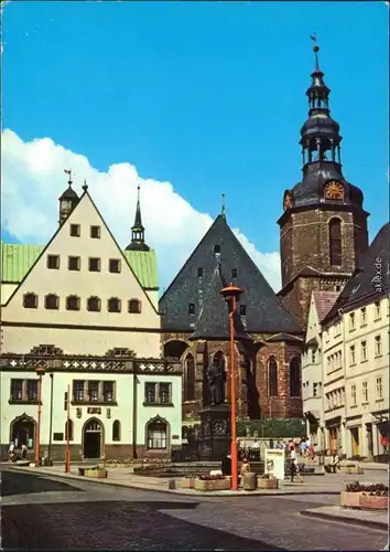 Ansichtskarte Eisleben Markt mit Lutherdenkmal 1978