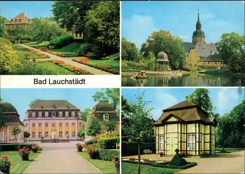Bad Lauchstädt Schlossgraben, Parkteich, Teichlaube, Amtshaus und  1979