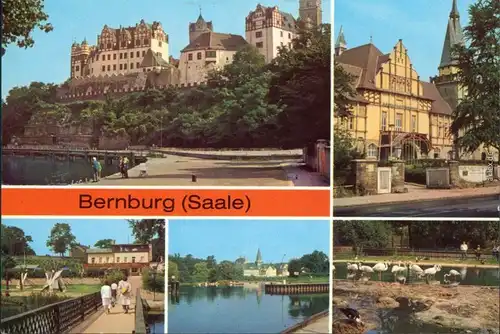 Bernburg (Saale)  Kreiskulturhaus Eis-Café Bärenburg Indianerdorf Tierpark 1979