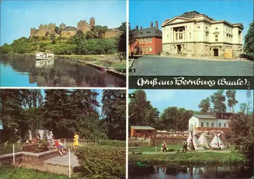 Bernburg (Saale) 1 Schloss 2 Kaffeegarten "  HO-Eiscafé Indianerdorf 1979