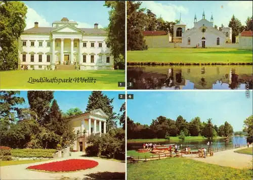 Wörlitz Oranienbaum Landschaftspark Wörlitz: Schlossmuseum, Floratempel,  1980