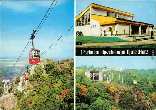 Ansichtskarte Thale (Harz) Personenschwebebahn: Bergstation 1980