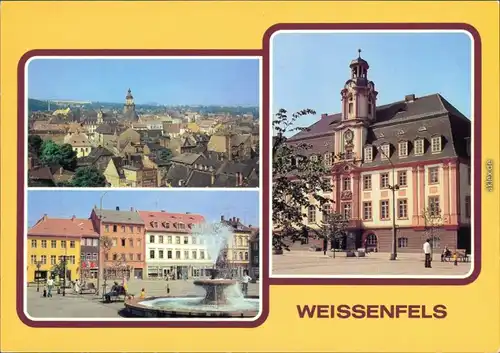 Weißenfels Teilansicht, Karl-Marx-Platz, Rathaus 1980