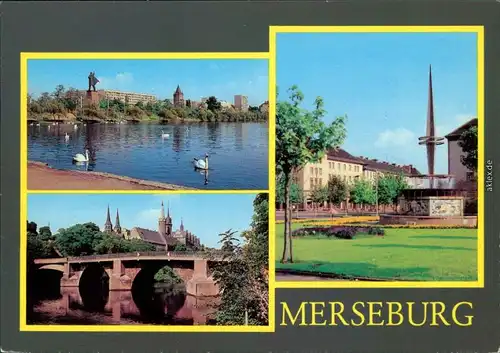 Merseburg Gotthardteich, Schlossbergensemble, Ernst-Thälmann-Straße 1981