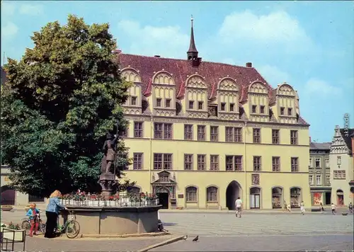 Naumburg (Saale) Rathaus am Wilhelm-Pieck-Platz Ansichtskarte  1987