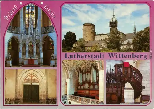 Wittenberg Evangelische Schloßkirche: Altar, Schloss, Thesentüre von   1987