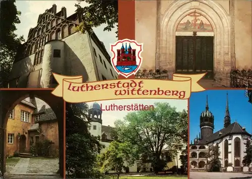 Wittenberg Lutherhalle, Thesentüre von 1858 der Schloßkirche, Lutherhof e 1987