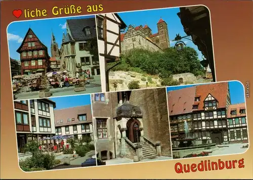 Quedlinburg Café am Markt, Schloss, Schmale Straße  Mathildenbrunnen 1987