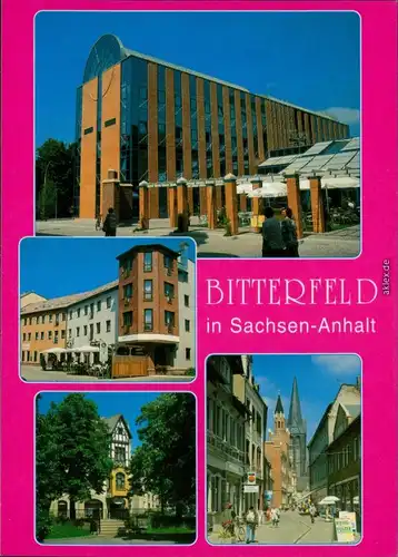 Ansichtskarte Bitterfeld Neues Rathaus, Kirchstraße, Am Ratswall 1987