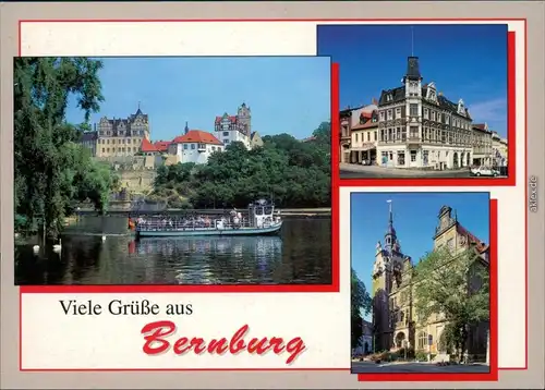 Bernburg (Saale) Schloss und Fähre, Friedensallee/Wilhelmstraße, Rathaus 1987