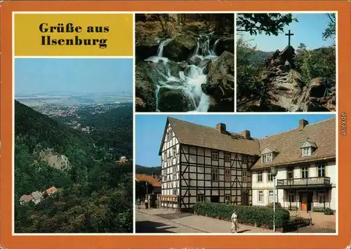 Ilsenburg (Harz) Ausblick vom Ilsestein, Ilsefälle, Ilsestein, Hüttenmuseum 1986