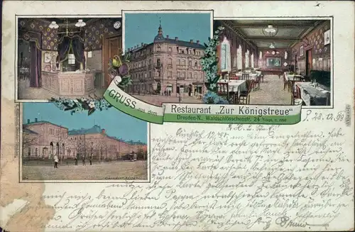 Neustadt Dresden Mehrbild: Restaurant Königstreue, Waldschlößchenstraße 1899