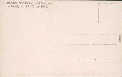 Leipzig Sportfeld  1. Deutsches Arbeiter Turn und Sportfest 1922 