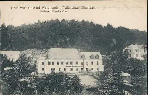Dönschten Dippoldiswalde Partie am Gasthof Waldesruh 1918