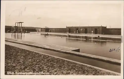 Rehau Badeanstalt Foto Ansichtskarte 1930