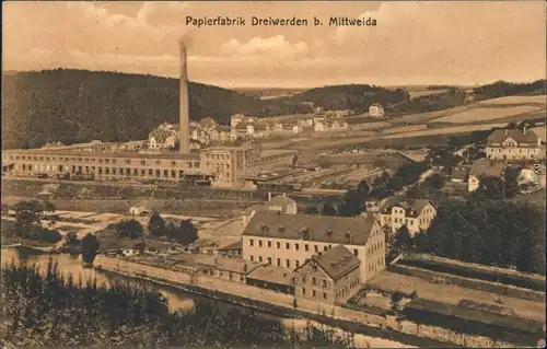 Schönborn Dreiwerden-Rossau   auf die Papierfabrik b Mittweida Chemnitz 1912