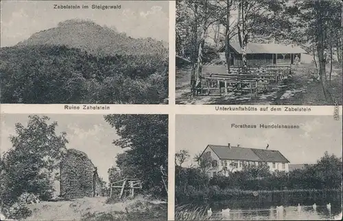 Würzburg 4 Bild: Restauration, Forsthaus und Zabelstein 1918 