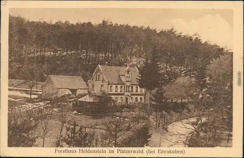 Edenkoben Forsthaus Heldenstein im Pfälzerwald Ansichtskarte  1922